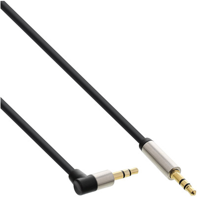 InLine® Slim Audio Kabel Klinke 3,5mm ST/ST, gewinkelt, Stereo, 10m
