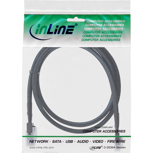 InLine® Slim SAS Kabel, SFF-8654 zu Mini SAS SFF-8087, 12Gb/s, 1m