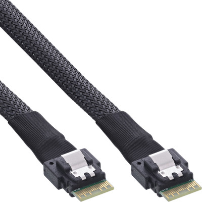 InLine® Slim SAS Kabel, SFF-8654 zu SFF-8654, 24Gb/s, 1m (Produktbild 1)