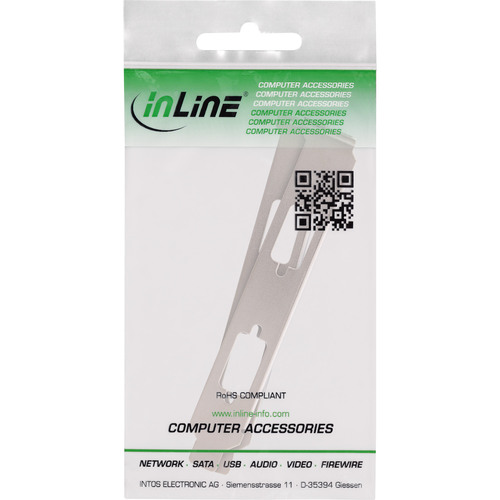 InLine® Slotblech für 2x Sub-D 9pol, beidseitig nutzbar, 2er Pack