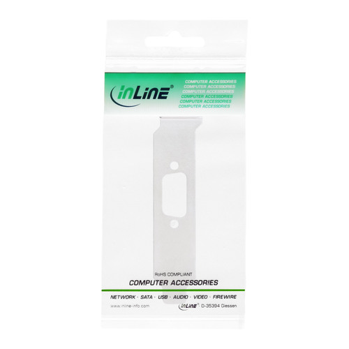 InLine® Slotblech, mit 9pol Sub D Aussparung, Low Profile