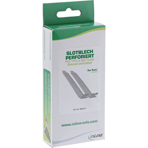 InLine® Slotblech perforiert, 2er Pack, silber