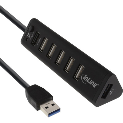 InLine Smart Hub, 7-fach USB 3.0 / 2.0 Hub mit Schnelllade-Anschluss InLine Smart Hub, 7-fach USB 3.0 / 2.0 Hub mit Schnelllade-Anschluss