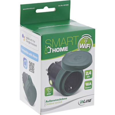 InLine® SmartHome Steckdose Outdoor IP44