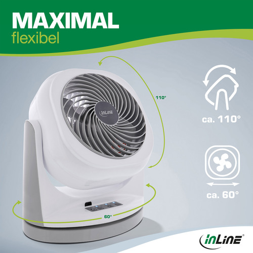 InLine® SmartHome Ventilator rotierend, weiß