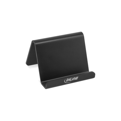 InLine Smartphone und Handy Halterung für Schreibtisch / Regal, schwarz