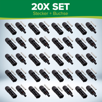 InLine® Solar Photovoltaik Steckverbinder, 20x Stecker + 20x Buchse