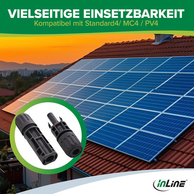 InLine® Solar Photovoltaik Steckverbinder Set, Stecker + Buchse
