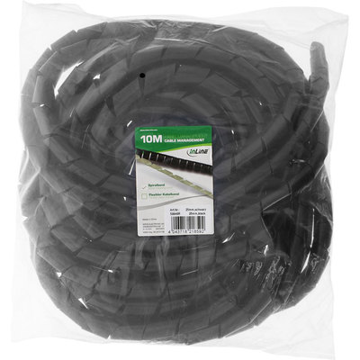 InLine® Spiralband 10m, schwarz, 25mm