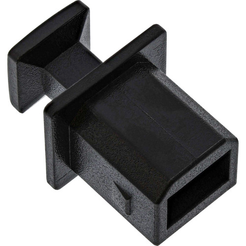 InLine® Staubschutz für USB-B Buchse, 50 Stück, schwarz