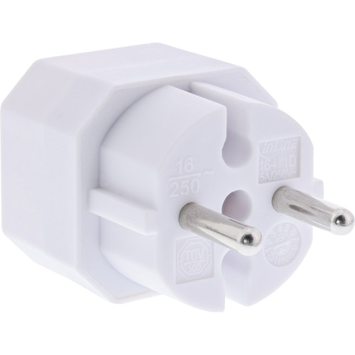 InLine® Steckdosenadapter, Schutzkontakt-Stecker auf 2x Eurobuchse