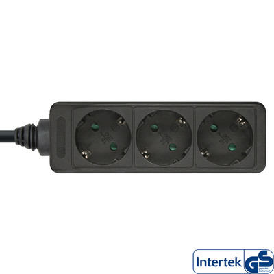InLine Steckdosenleiste, 3-fach Schutzkontakt, 1,5m, schwarz InLine Steckdosenleiste, 3-fach Schutzkontakt, 1,5m, schwarz