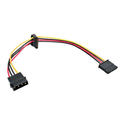 InLine Strom Kabel intern, 1x 13,34cm (5,25) an 2x 15pol SATA, 0,3m (Produktbild 1)