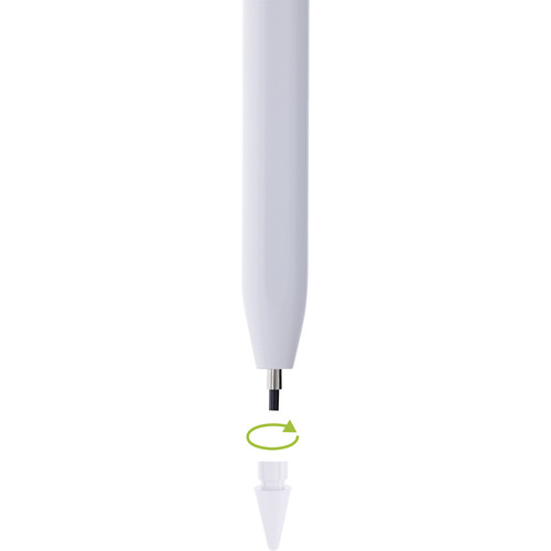 InLine® Stylus, Tabletstift für Apple iPads, mit Akku, USB-C, weiß