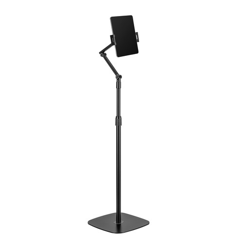 InLine® Tablet Bodenständer Halterung mit Bodenplatte, bis 12,9, schwarz