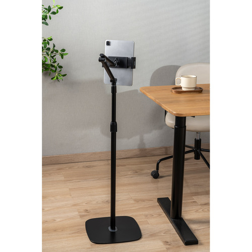 InLine® Tablet Bodenständer Halterung mit Bodenplatte, bis 12,9, schwarz