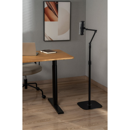 InLine® Tablet Bodenständer Halterung mit Bodenplatte, bis 12,9, schwarz