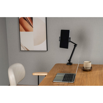 InLine® Tablet Halter mit Tischklemme, bis 12,9, schwarz