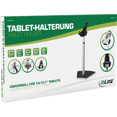 InLine® Tablet-Halterung zur Präsentation, abschließbar, für 7,9-10,1 Tablets