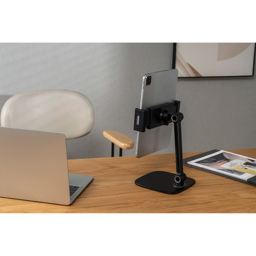 InLine® Tablet Tischhalterung mit Standfuß, bis 12,9, schwarz
