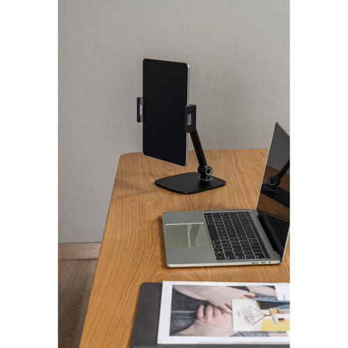 InLine® Tablet Tischhalterung mit Standfuß, bis 12,9, schwarz