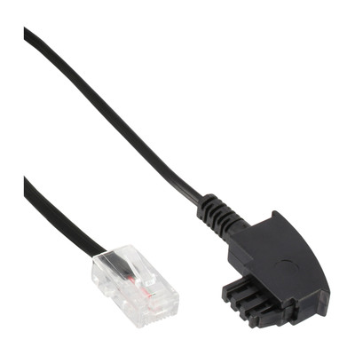 InLine TAE-F Kabel für DSL-Router, TAE-F Stecker an RJ45 8P2C, 0,5m