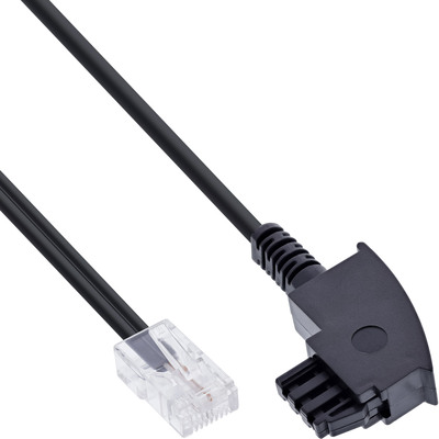 InLine® TAE-F Kabel für DSL-Router, TAE-F Stecker an RJ45 8P2C, 0,5m