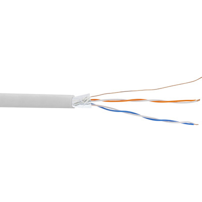 InLine® Telefon-Kabel 4-adrig, 2x2x0,6mm, zum Verlegen, 100m Rolle (Produktbild 1)