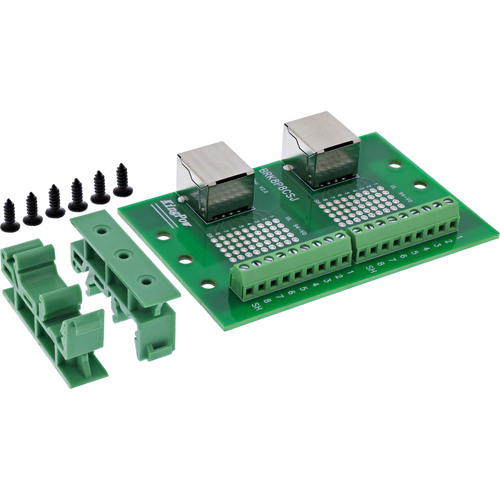 InLine® Terminalblock, 2x RJ45 Buchse, gerade, für Hutschiene