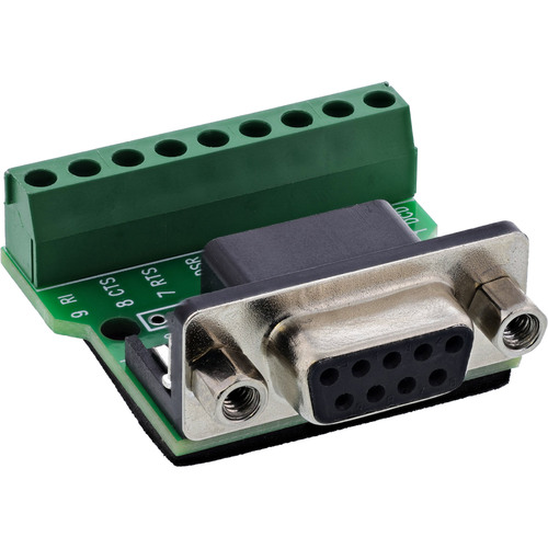 InLine® Terminalblock D-Sub 9 Buchse, Schraubklemme, Schraubsicherung