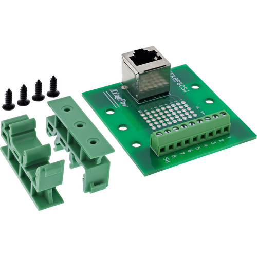 InLine® Terminalblock, RJ45 Buchse, nach oben, für Hutschiene