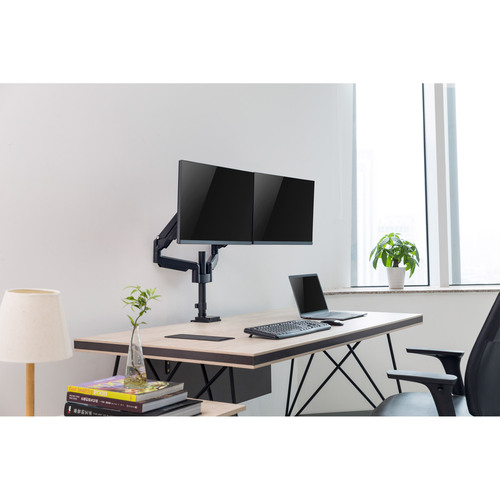 InLine® Tischhalterung mit Lifter, für zwei Monitore bis 82cm (32), 9kg