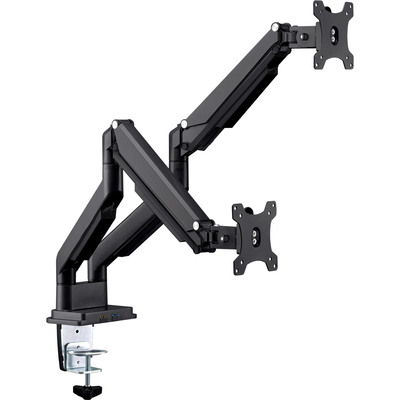 InLine® Tischhalterung mit Lifter und USB/Audio, beweglich, für zwei Monitore bis 81cm (32), max. 9kg (Produktbild 1)