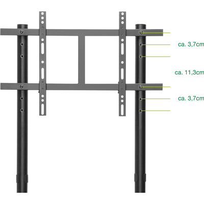 InLine® TV-Wagen, für LED-TV 37-80 (94-203cm), max. 80kg