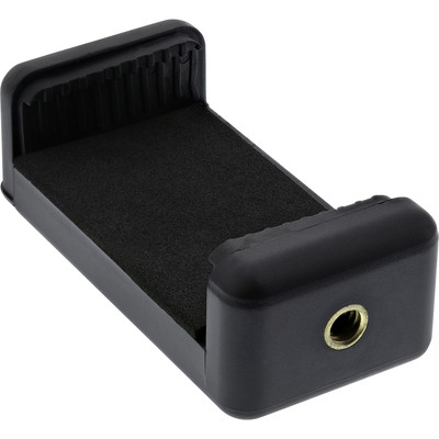 InLine Universal Handyklemme, für Selfiestick, Smartphone Stativ Adapter, uvm. in schwarz