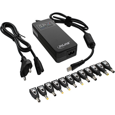 InLine® Universal Notebook-Netzteil mit Farbdisplay, schwarz, 12 Wechselstecker InLine® Universal Notebook-Netzteil mit Farbdisplay, schwarz, 12 Wechselstecker