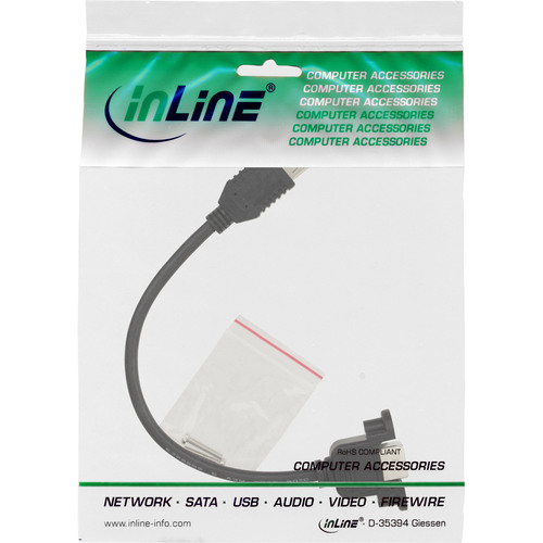 InLine® USB 2.0 Adapterkabel, Buchse A auf Einbaubuchse B, 0,20m