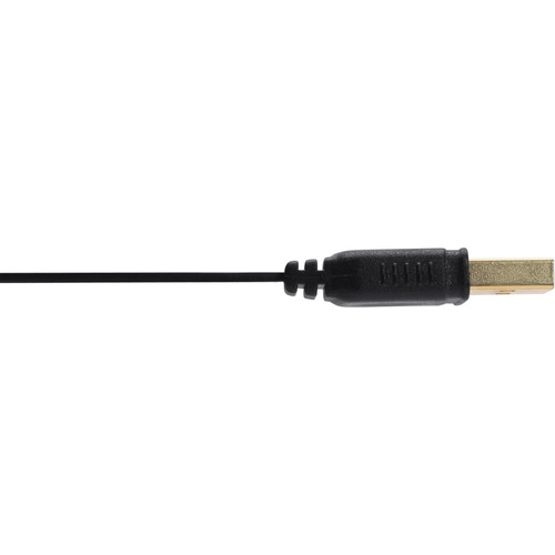 InLine® USB 2.0 Flachkabel, USB A an Mini-B, schwarz, 0,5m