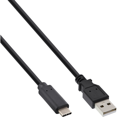 InLine USB 2.0 Kabel, Typ C Stecker an A Stecker, schwarz, 0,3m InLine USB 2.0 Kabel, Typ C Stecker an A Stecker, schwarz, 0,3m