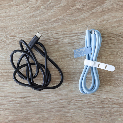 InLine® USB 2.0 Kabel, USB-C Schnellladekabel 100W, Eisbonbon/blau 1m