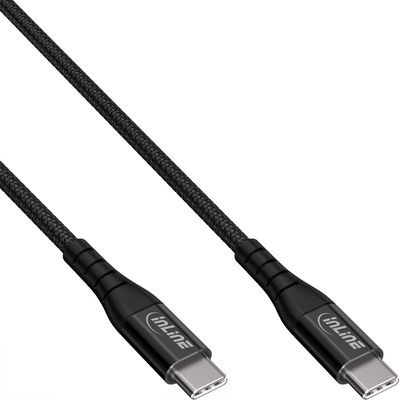 InLine® USB 2.0 Kabel, USB-C Stecker/Stecker Schnellladekabel 100W, 1m (Produktbild 1)