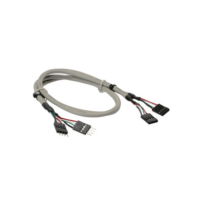 InLine® USB 2.0 Verl., intern, 2x 4pol Pfostenstecker / Pfostenbuchse, 0,60m (Produktbild 1)