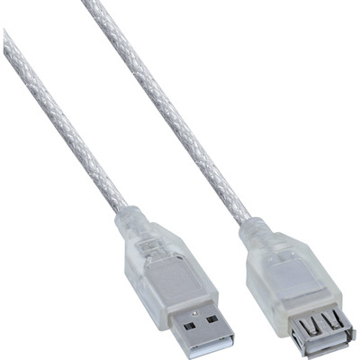 InLine USB 2.0 Verlängerung, Stecker / Buchse, Typ A, transparent, 0,5m InLine USB 2.0 Verlängerung, Stecker / Buchse, Typ A, transparent, 0,5m