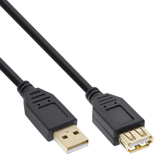 InLine® USB 2.0 Verlängerungskabel Typ A, schwarz, vergoldete Kontakte, 10m InLine® USB 2.0 Verlängerungskabel Typ A, schwarz, vergoldete Kontakte, 10m