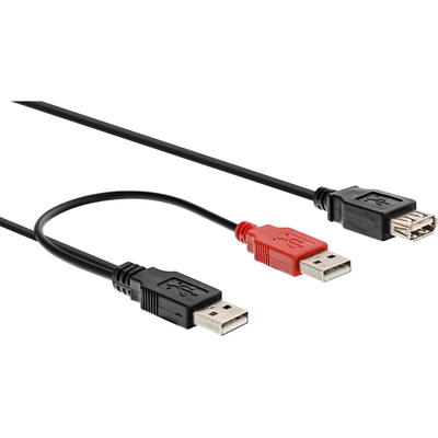 InLine® USB 2.0 Y-Anschlusskabel, 2x Stecker A an Buchse A, 0,2m (Produktbild 1)
