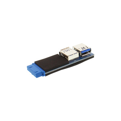 InLine USB 3.0 Adapter lang, 2x Buchse A auf Pfostenanschluss