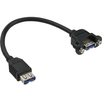 InLine® USB 3.0 Adapterkabel, Buchse A auf Einbaubuchse A, 0,20m (Produktbild 1)