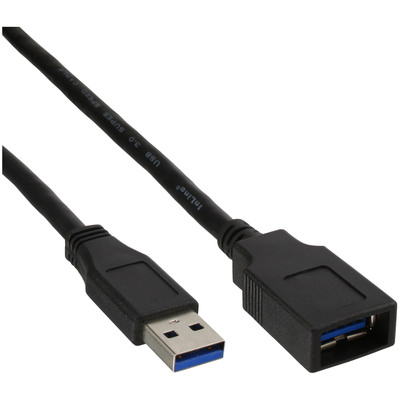 InLine USB 3.0 Kabel, A Stecker / Buchse, schwarz, 0,5m InLine USB 3.0 Kabel, A Stecker / Buchse, schwarz, 0,5m