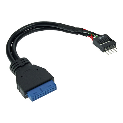 InLine® USB 3.0 zu 2.0 Adapterkabel intern, USB 3.0 auf USB 2.0 Pfostenanschluss, 0,15m (Produktbild 1)