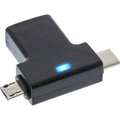 InLine® USB 3.1/2.0 OTG T-Adapter, USB-C Stecker oder Micro-USB an A Buchse (Produktbild 1)